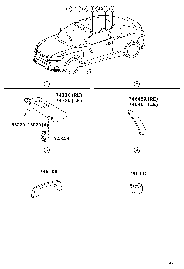  SCION TC |  ARMREST VISOR