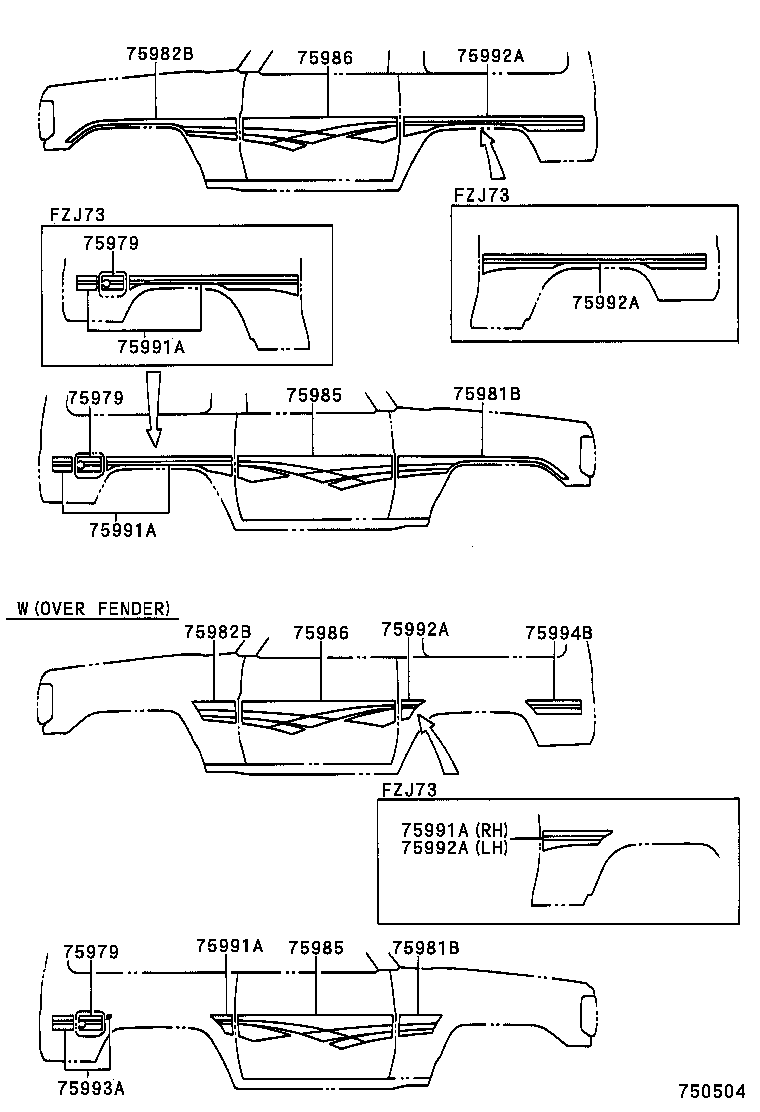  LAND CRUISER 70 |  BODY STRIPE