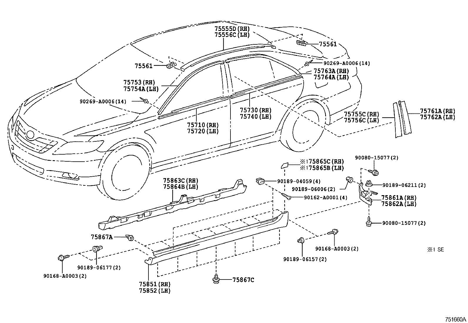  CAMRY NAP |  SIDE MOULDING