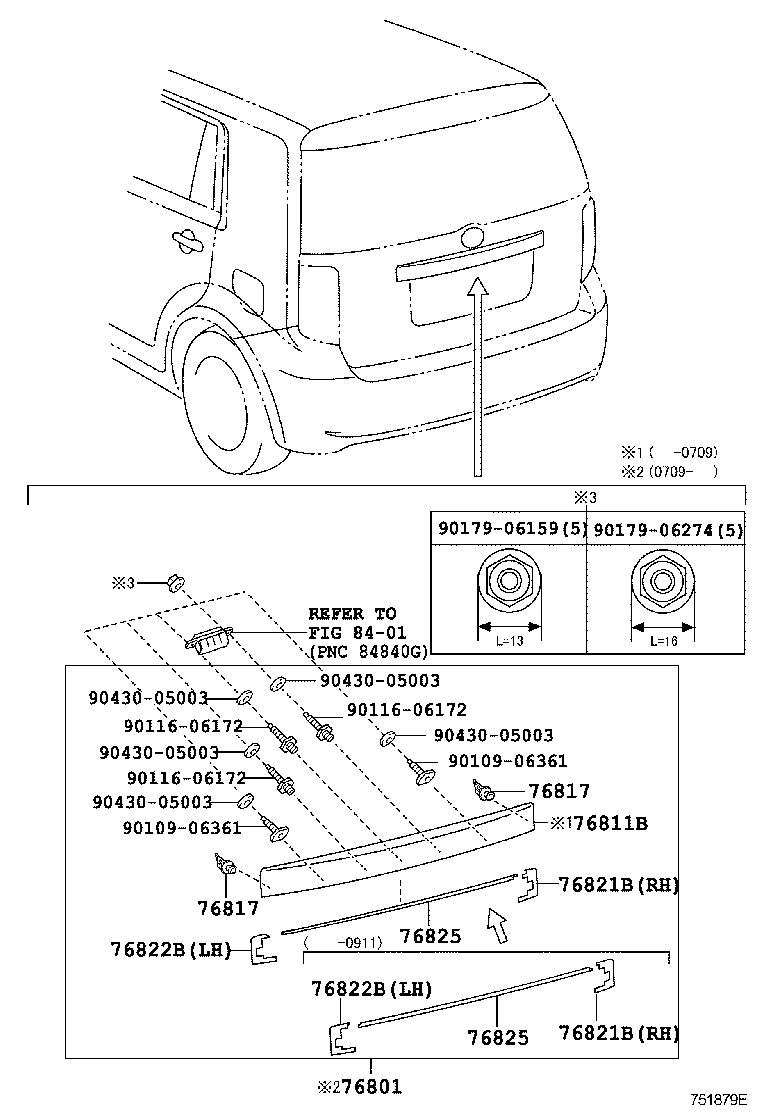  SCION XB |  REAR MOULDING