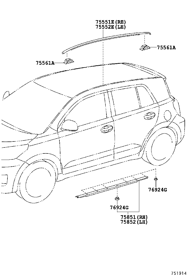  SCION XD |  SIDE MOULDING