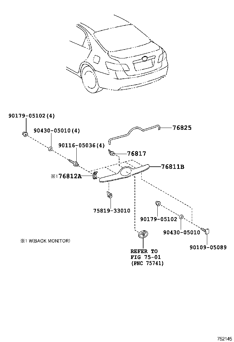  CAMRY JPP |  REAR MOULDING