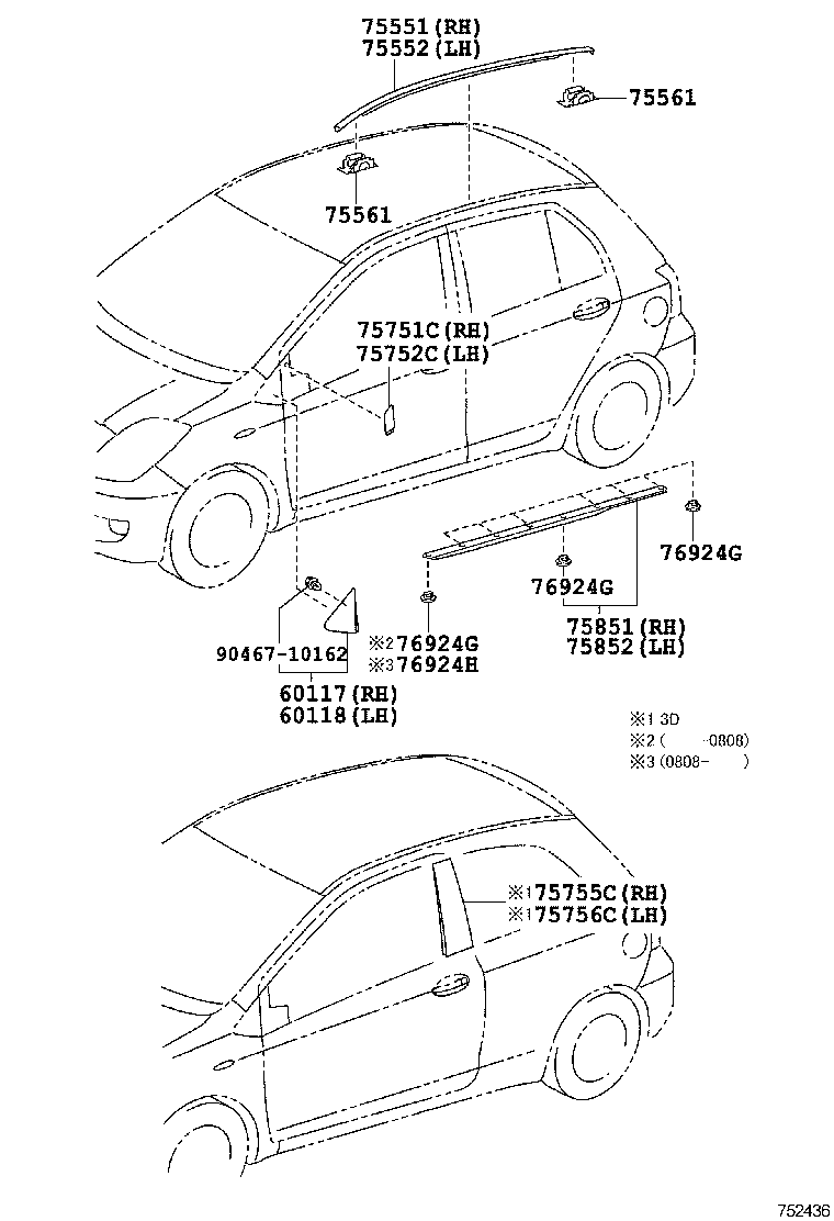  YARIS |  SIDE MOULDING