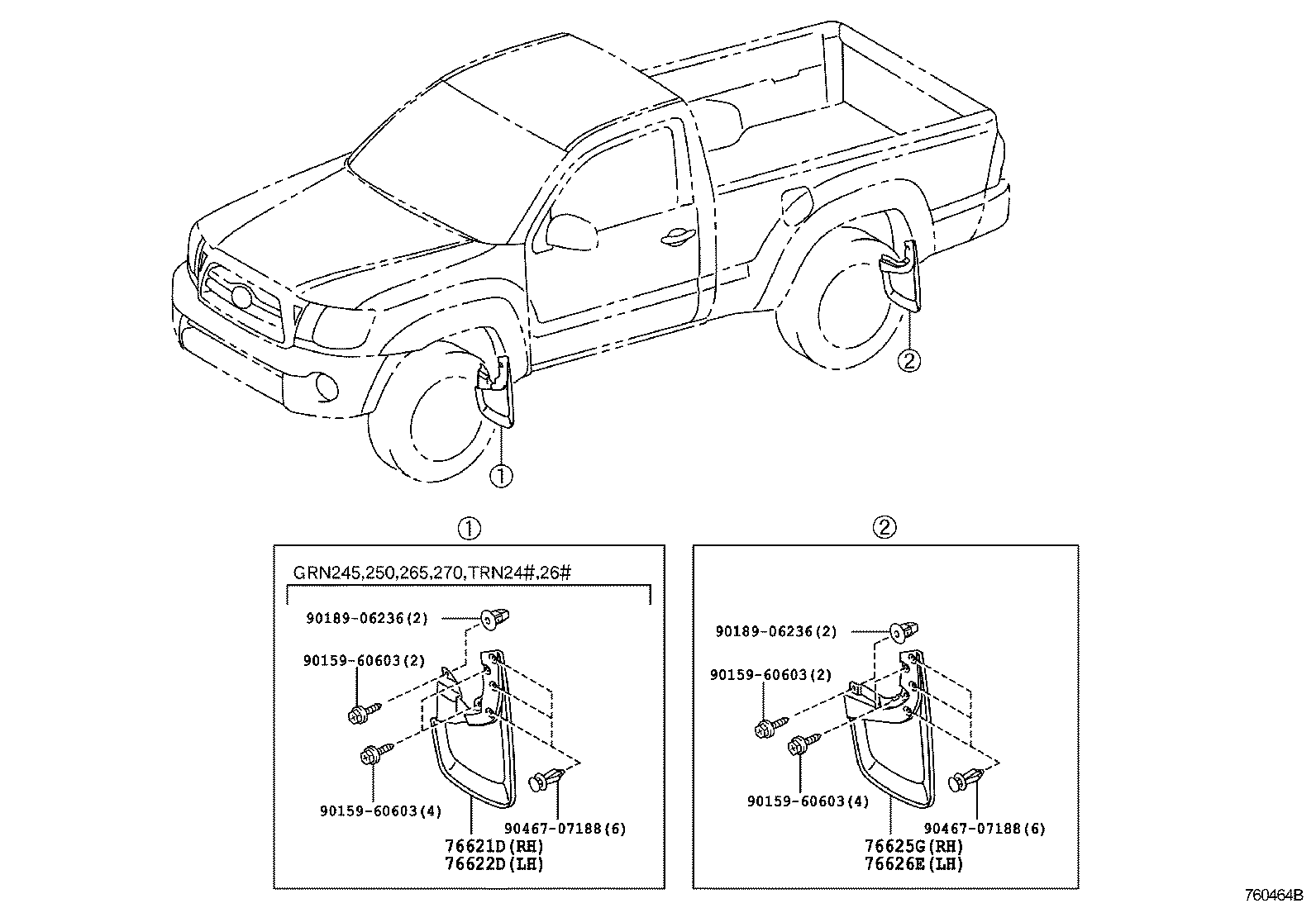  TACOMA |  SPOILER SIDE MUDGUARD