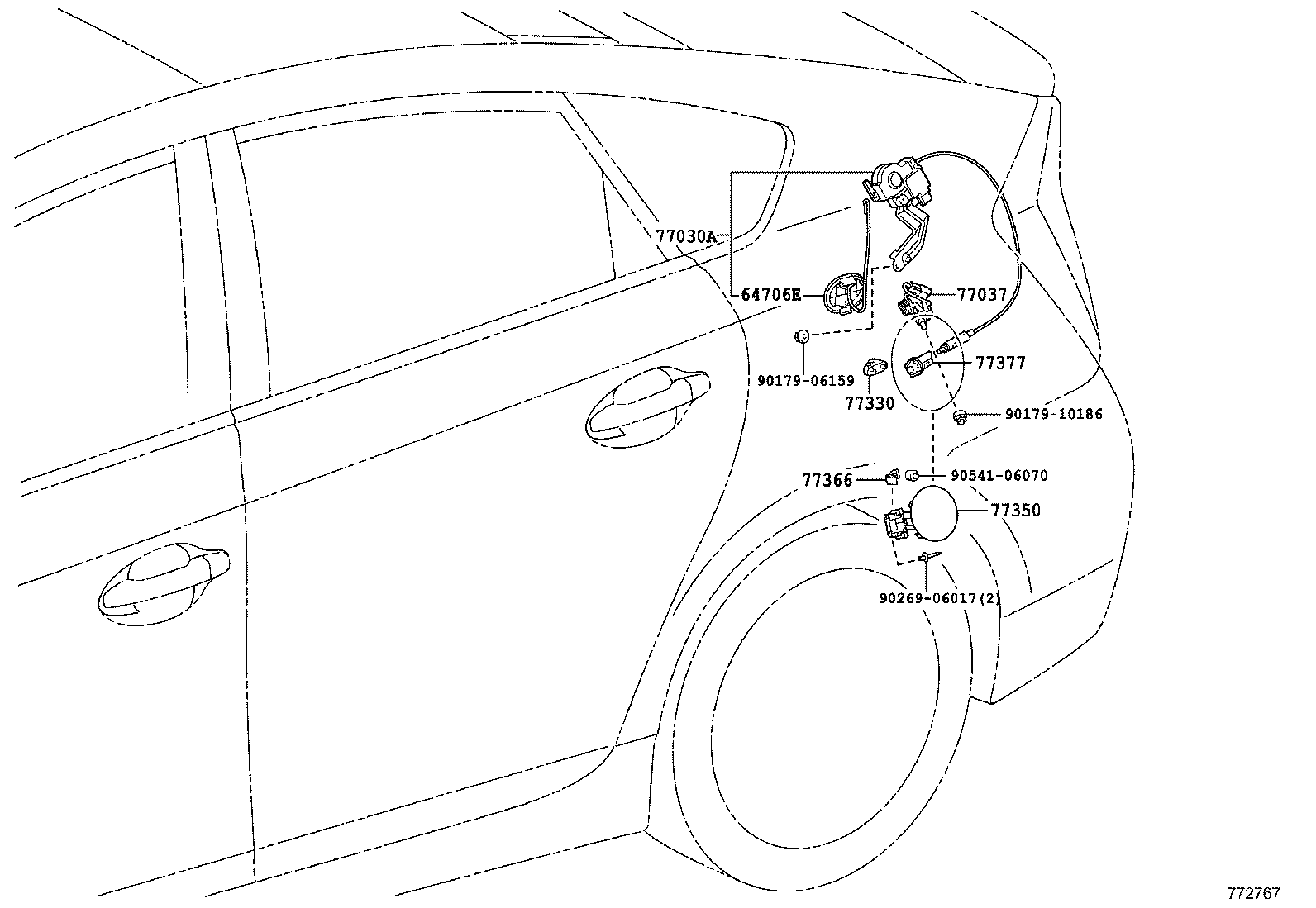  PRIUS PLUG IN HBD |  FUEL TANK TUBE