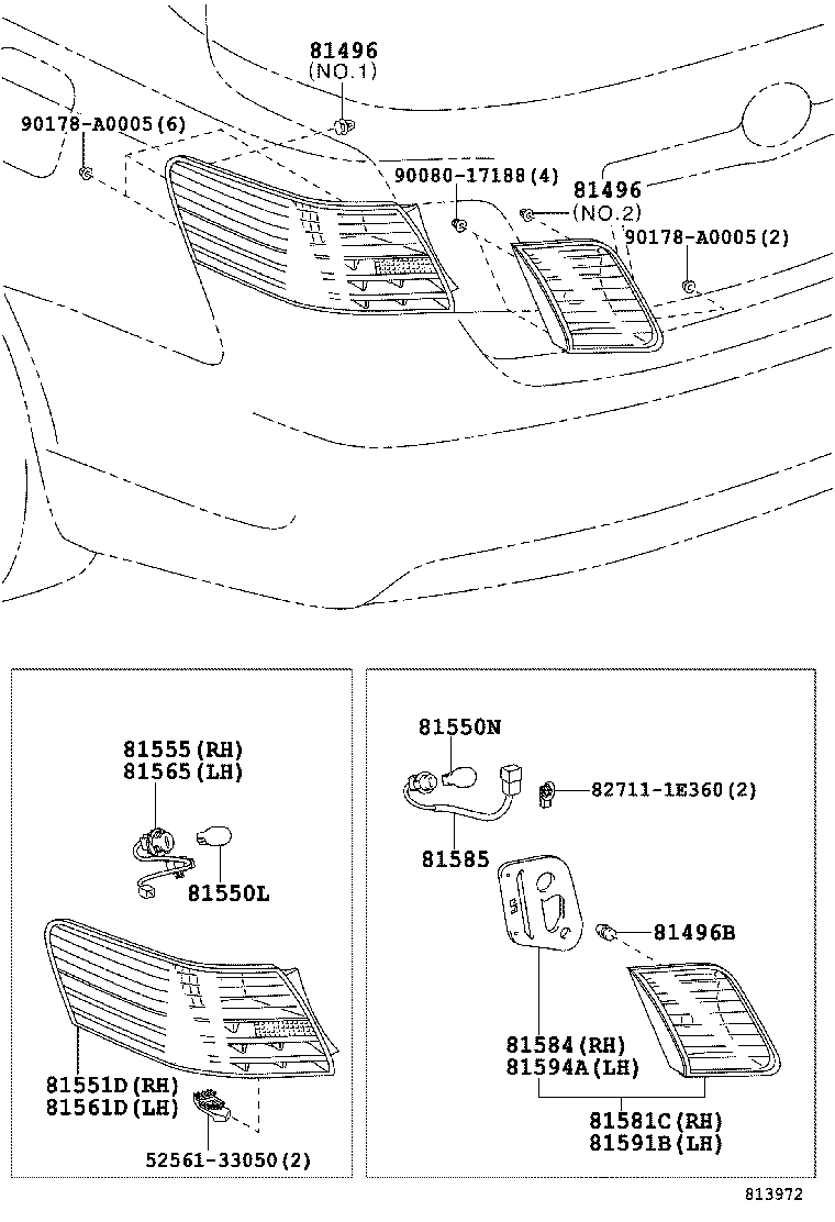  CAMRY HV NAP |  REAR COMBINATION LAMP