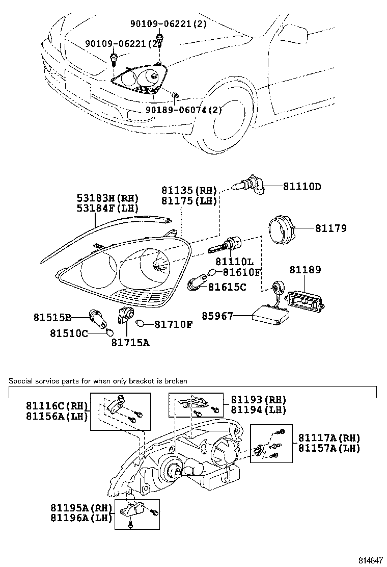  LS430 |  HEADLAMP