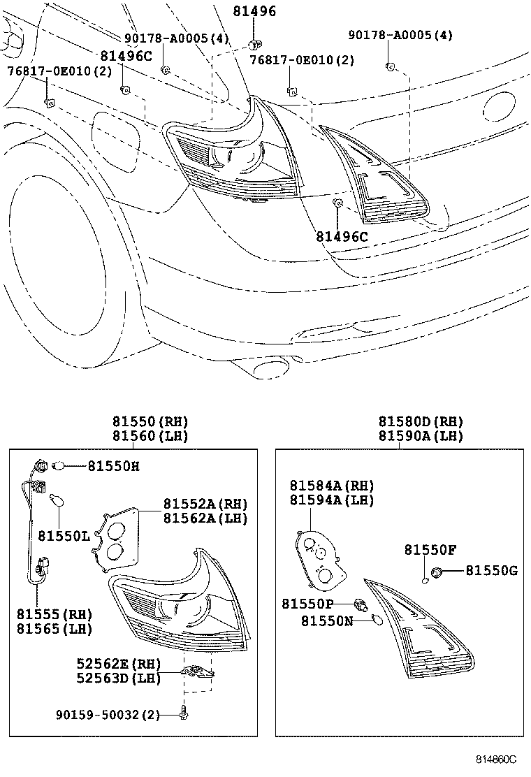  VENZA |  REAR COMBINATION LAMP