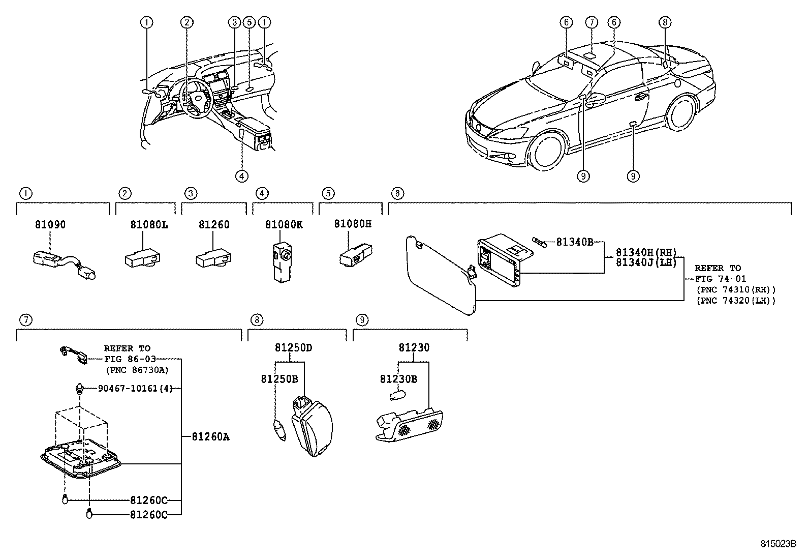  IS250C 350C |  INTERIOR LAMP