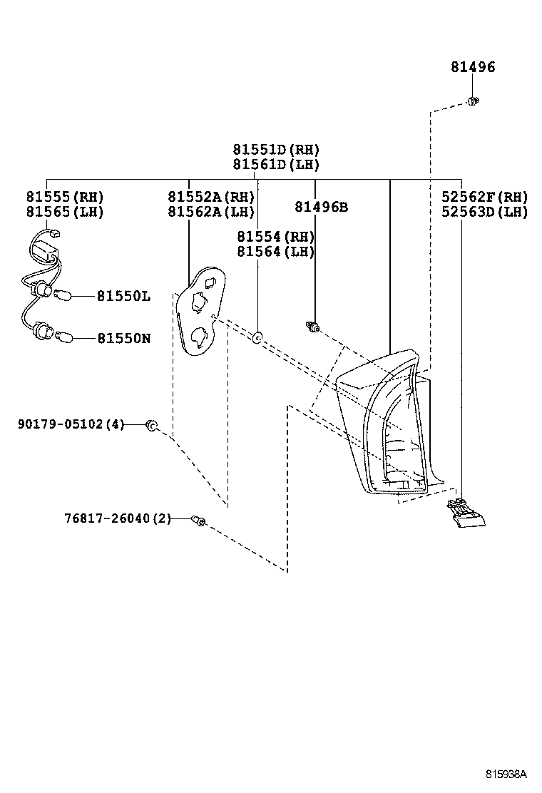  PRIUS |  REAR COMBINATION LAMP