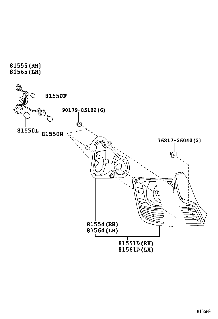 SCION TC |  REAR COMBINATION LAMP