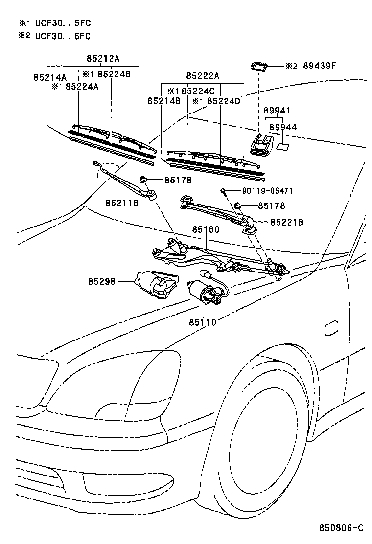  LS430 |  WINDSHIELD WIPER