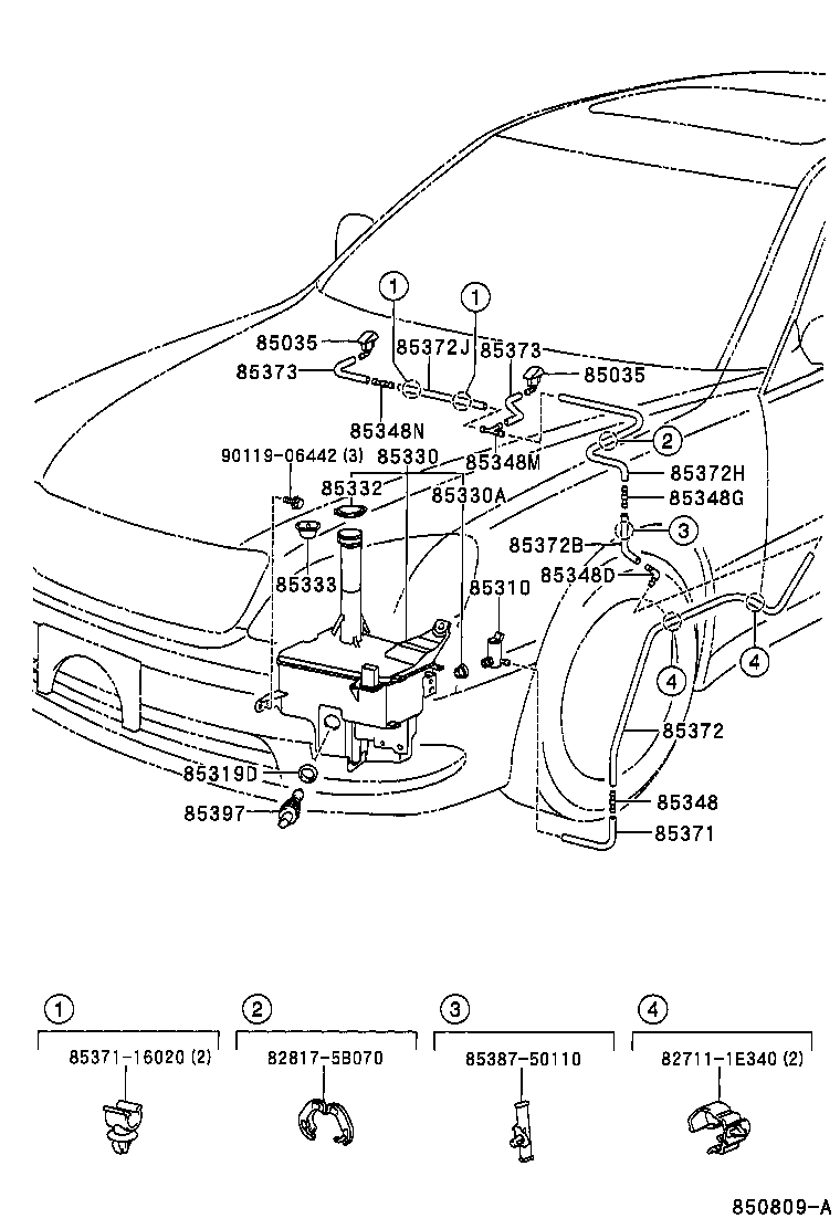  LS430 |  WINDSHIELD WASHER