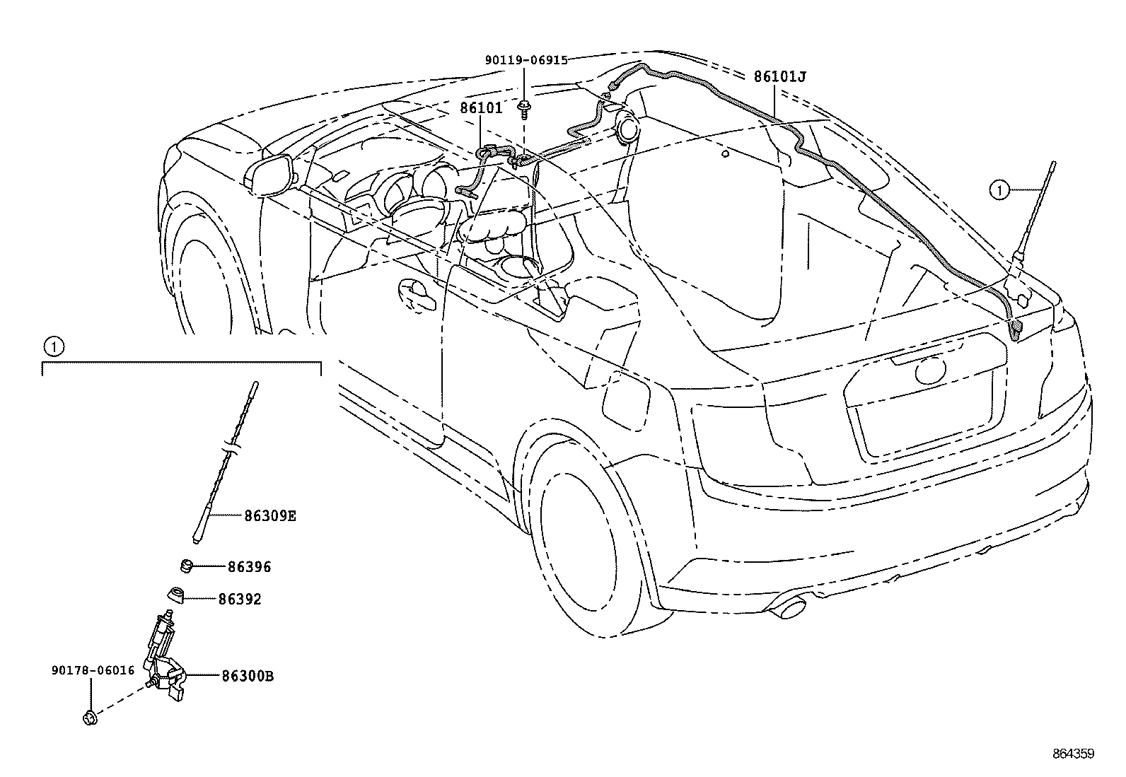  SCION TC |  ANTENNA