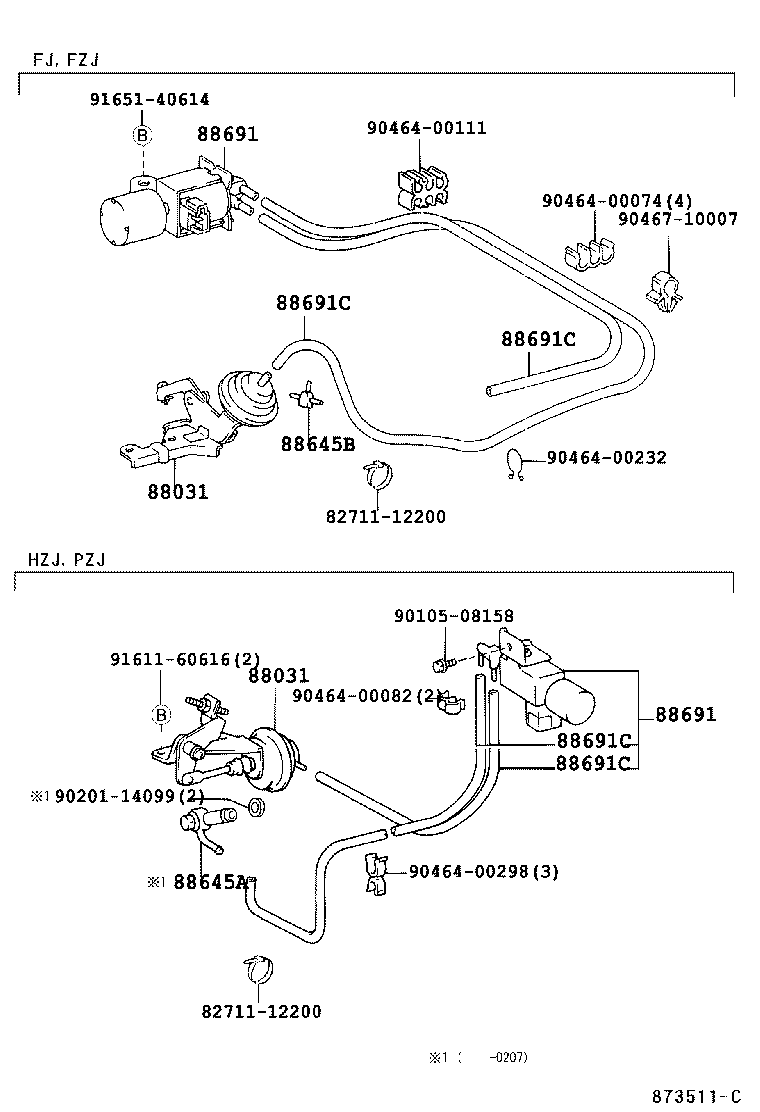  LAND CRUISER 70 |  HEATING AIR CONDITIONING VACUUM PIPING