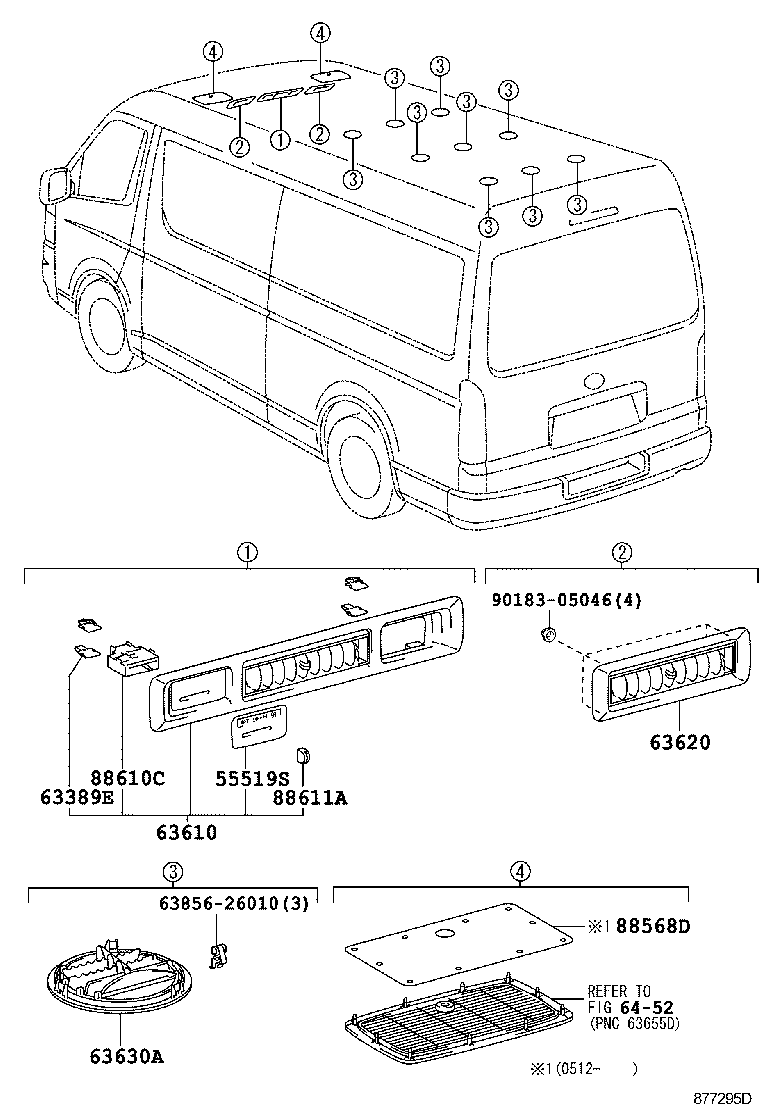  HIACE |  HEATING AIR CONDITIONING CONTROL AIR DUCT