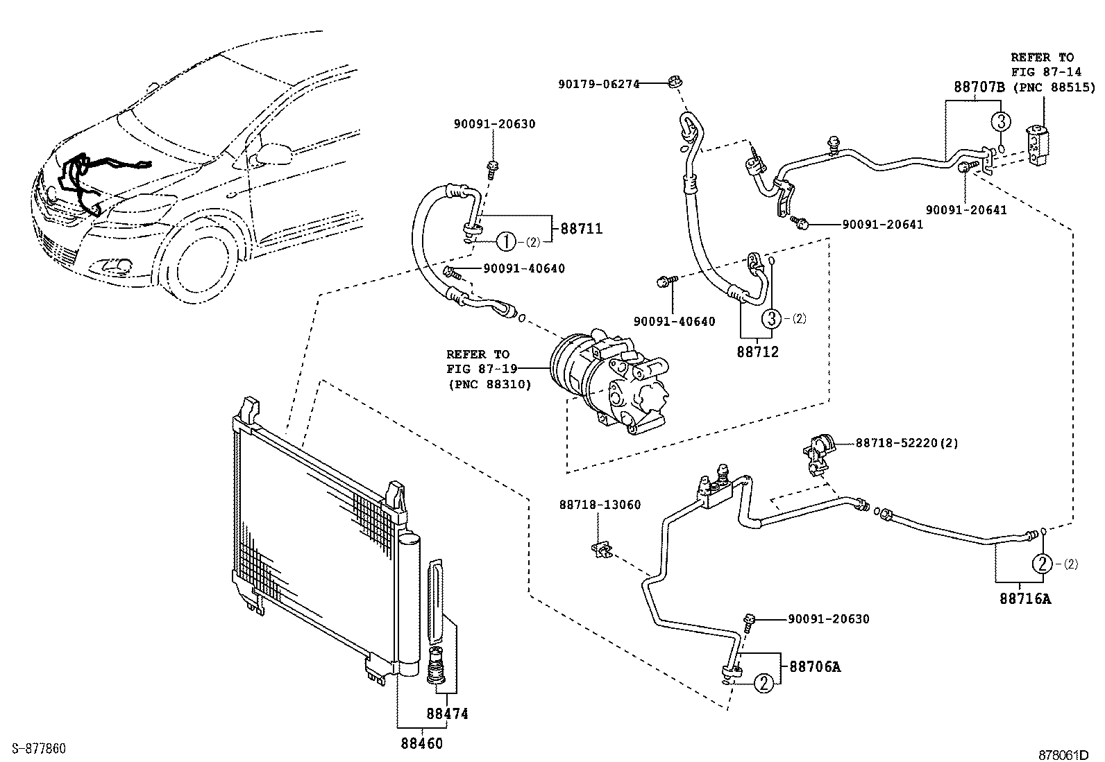  YARIS |  HEATING AIR CONDITIONING COOLER PIPING