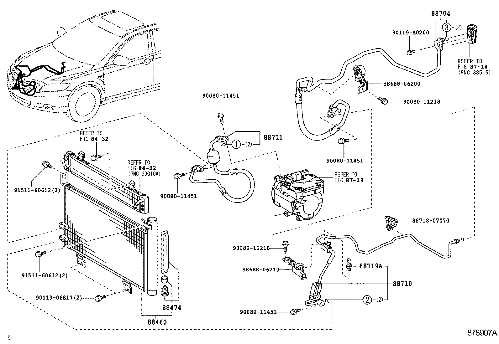  CAMRY HV NAP |  HEATING AIR CONDITIONING COOLER PIPING