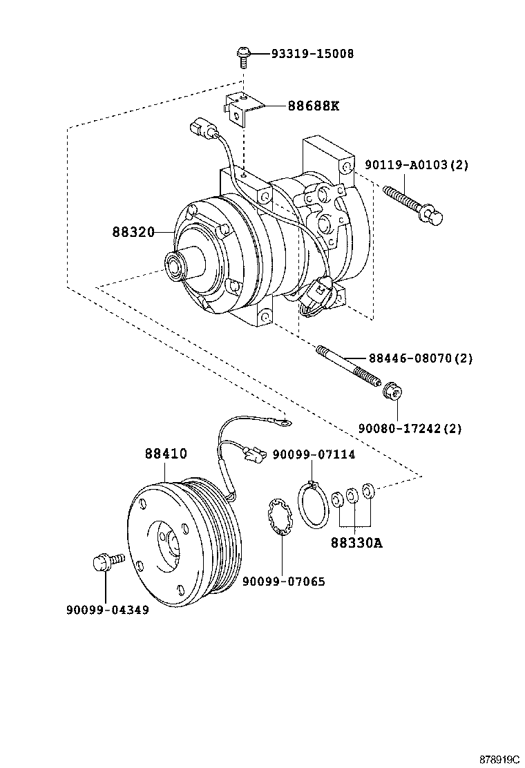  TUNDRA |  HEATING AIR CONDITIONING COMPRESSOR