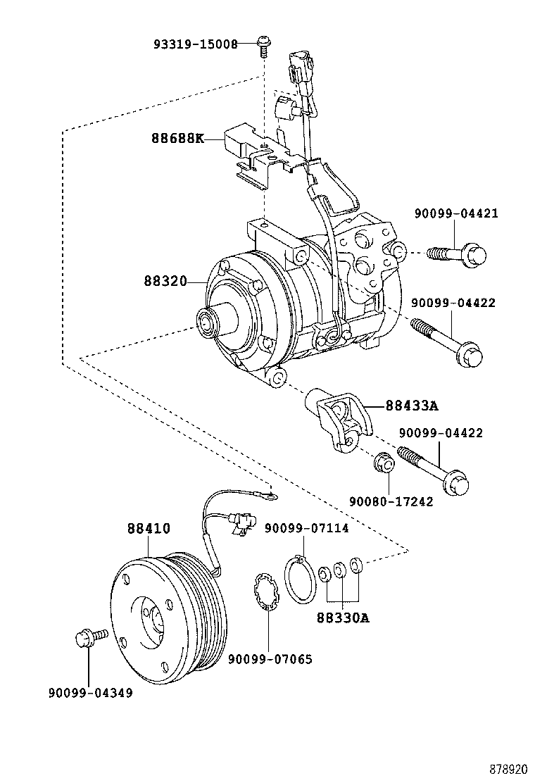  TUNDRA |  HEATING AIR CONDITIONING COMPRESSOR