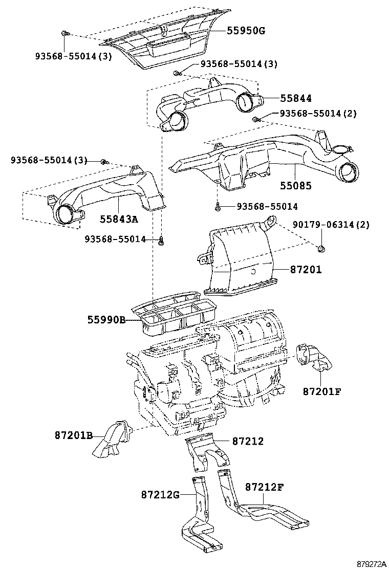  SCION XB |  HEATING AIR CONDITIONING CONTROL AIR DUCT
