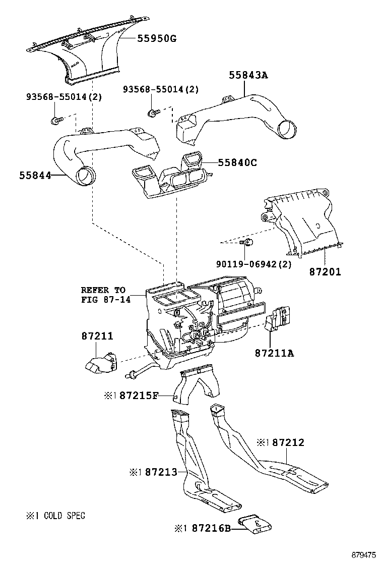  SCION XD |  HEATING AIR CONDITIONING CONTROL AIR DUCT