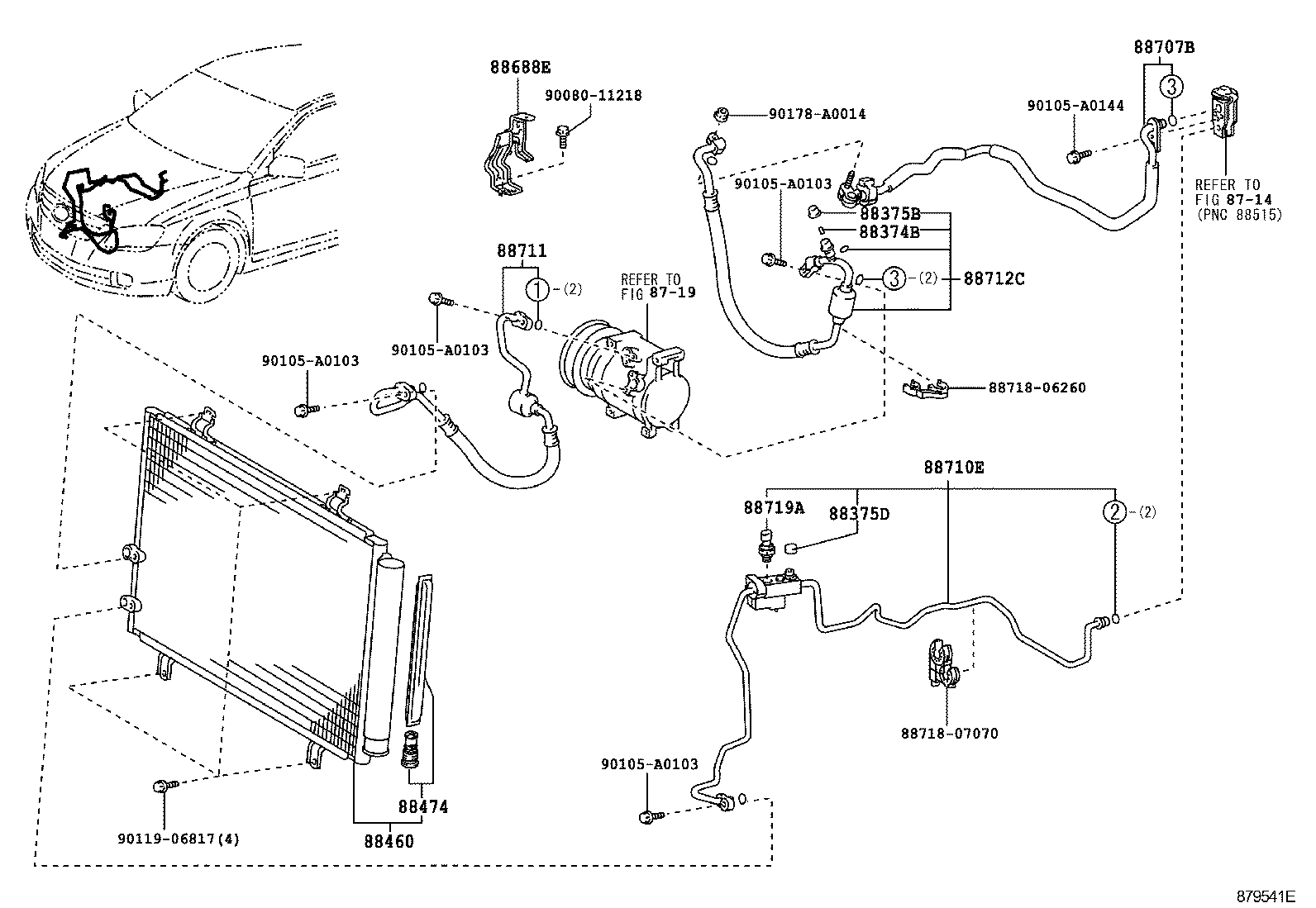  AVALON |  HEATING AIR CONDITIONING COOLER PIPING