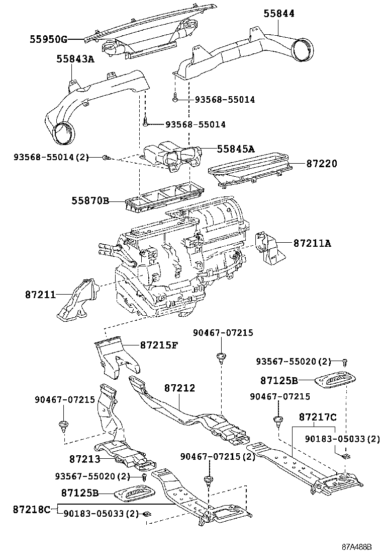  RAV4 JPP |  HEATING AIR CONDITIONING CONTROL AIR DUCT