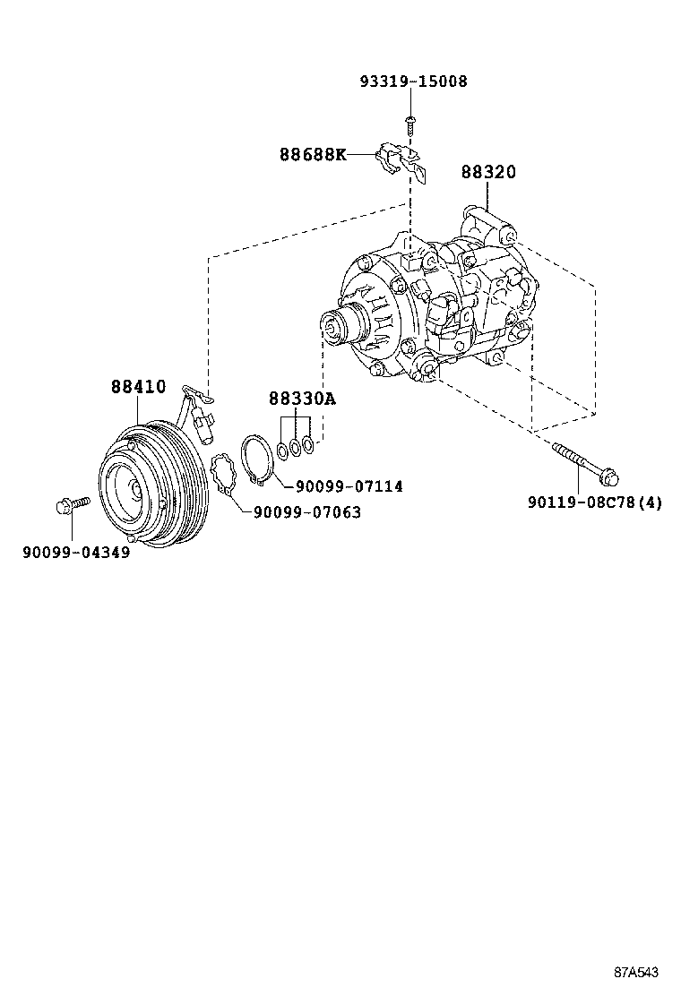  VENZA |  HEATING AIR CONDITIONING COMPRESSOR