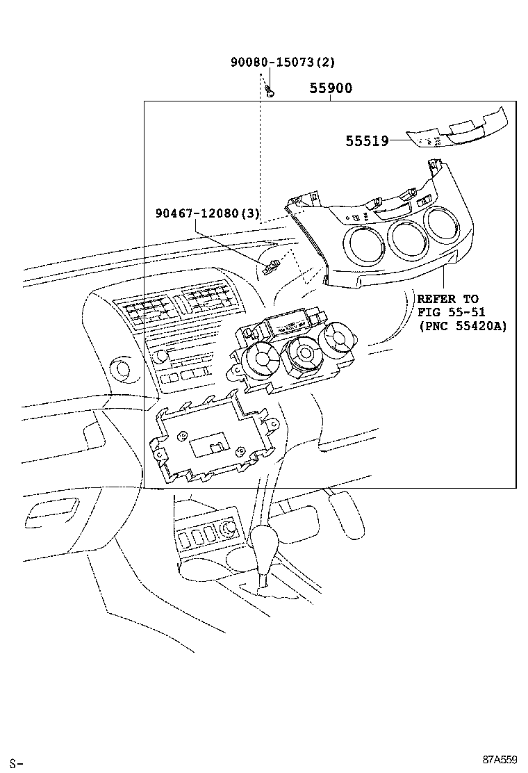  RAV4 NAP |  HEATING AIR CONDITIONING CONTROL AIR DUCT
