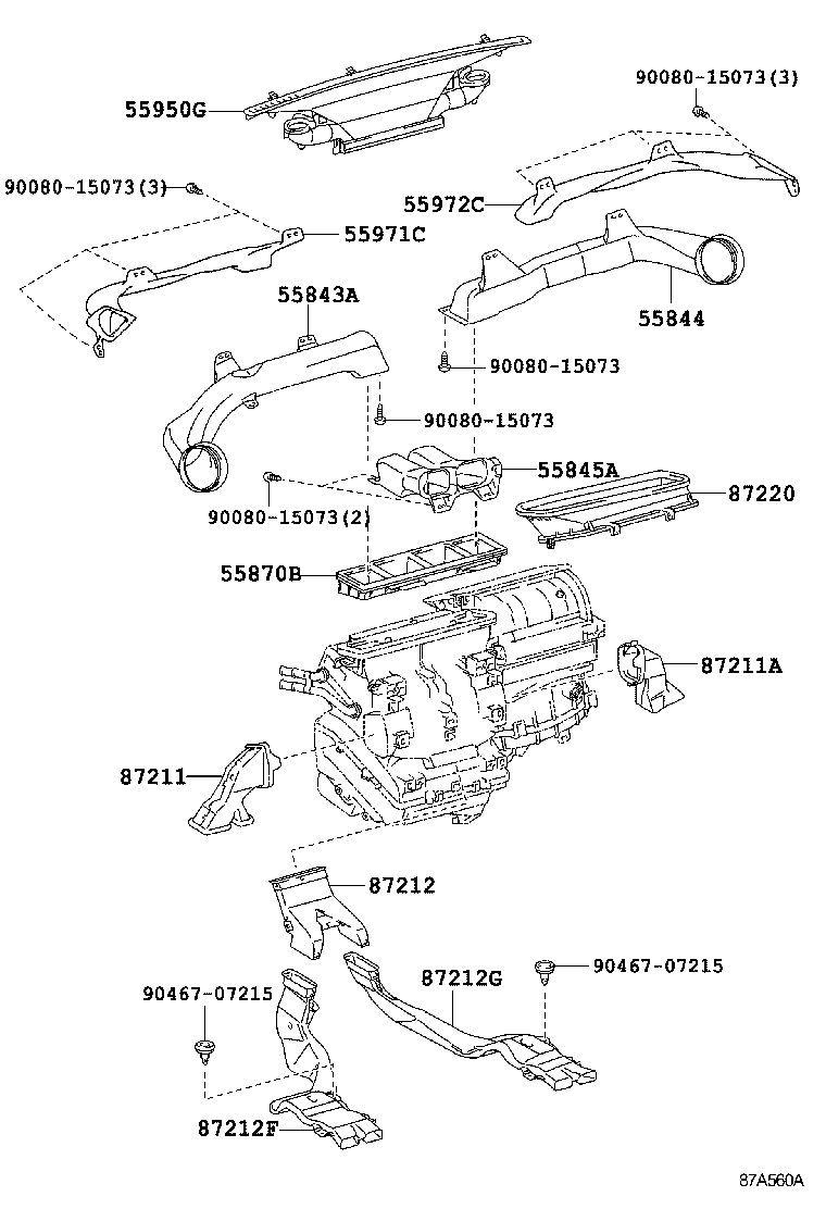  RAV4 NAP |  HEATING AIR CONDITIONING CONTROL AIR DUCT