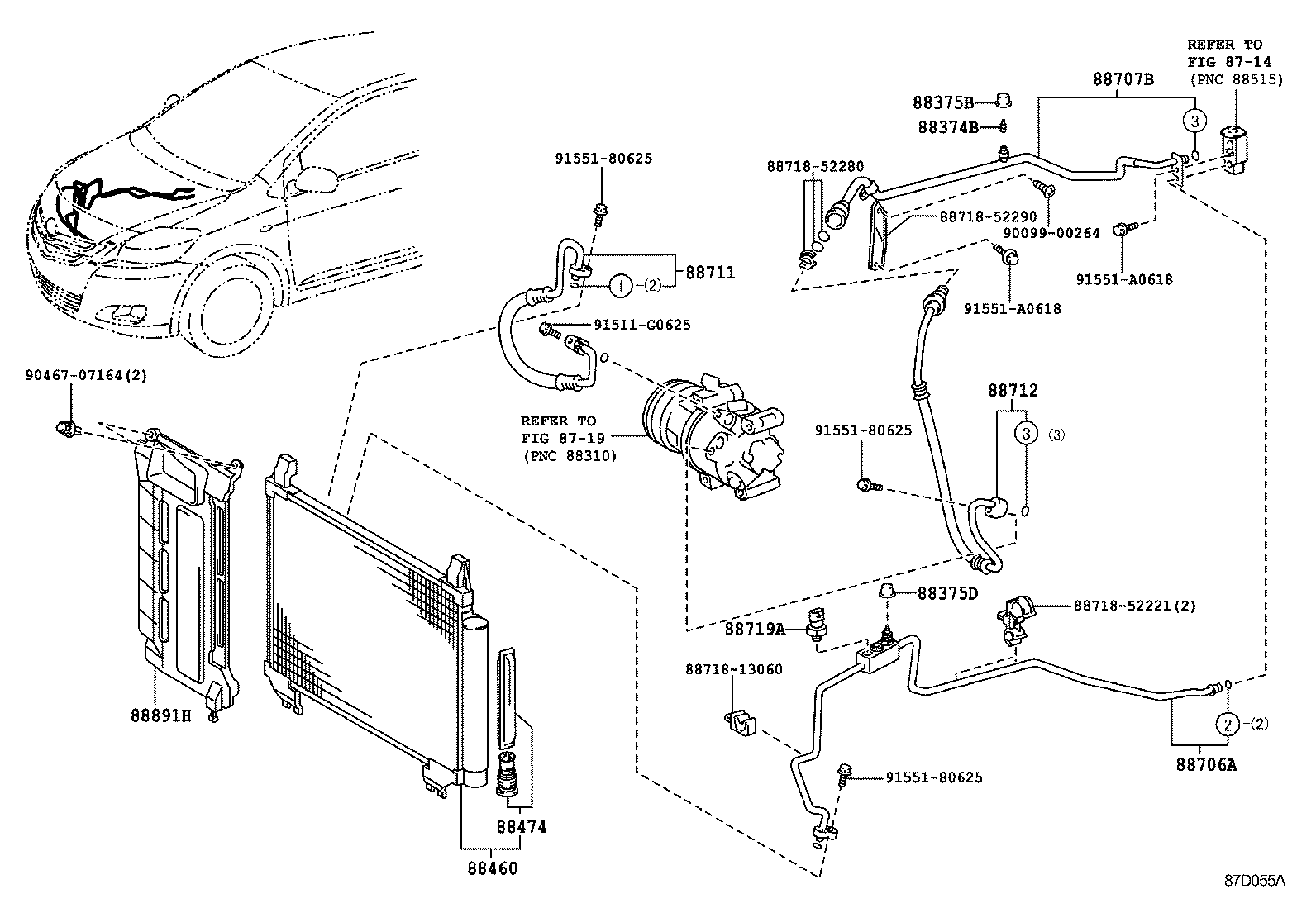  YARIS |  HEATING AIR CONDITIONING COOLER PIPING