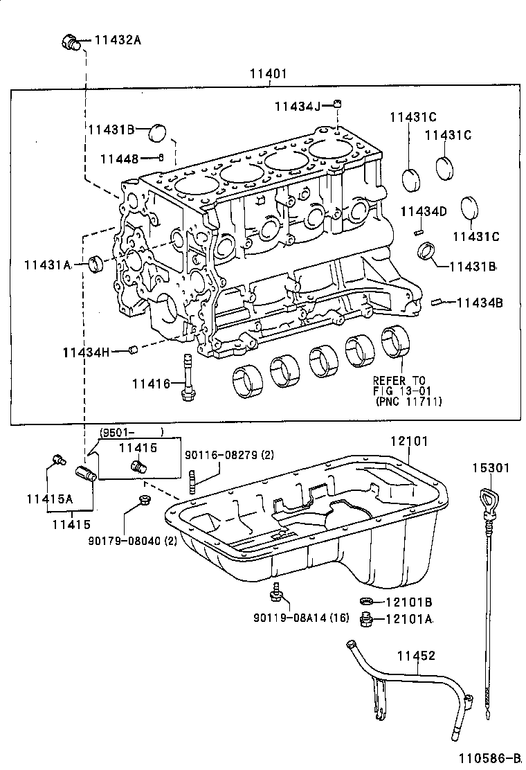  T100 |  CYLINDER BLOCK