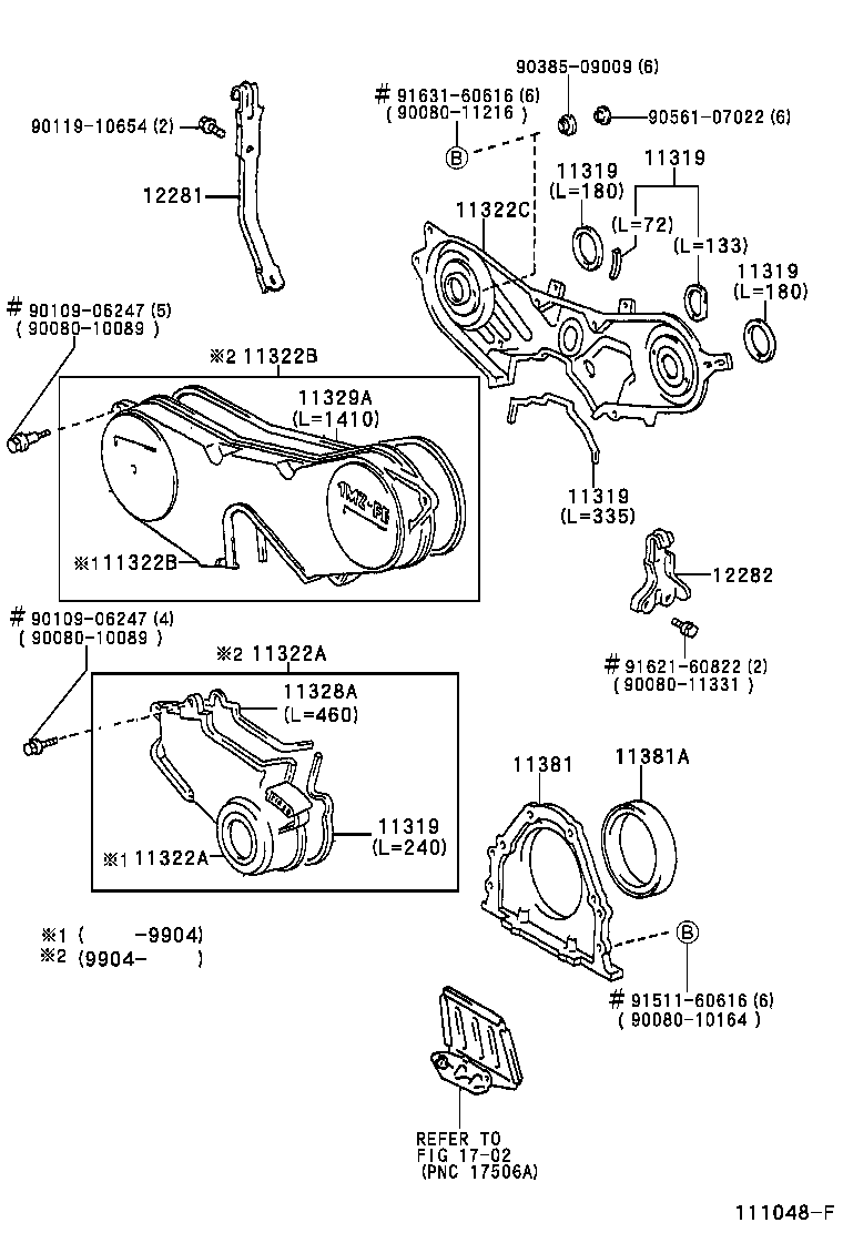  SOLARA |  TIMING GEAR COVER REAR END PLATE