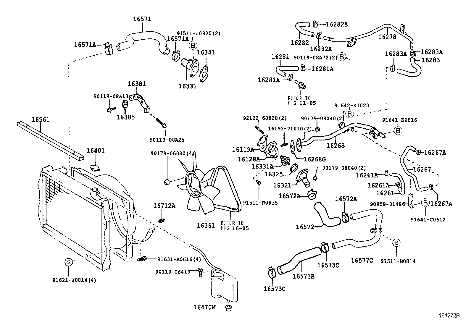  HILUX 2WD |  RADIATOR WATER OUTLET