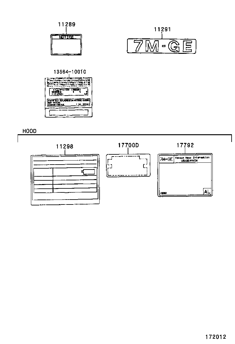  CRESSIDA |  CAUTION PLATE NAME PLATE ENGINE