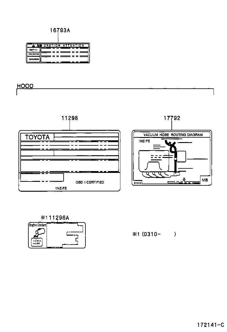  ECHO |  CAUTION PLATE NAME PLATE ENGINE