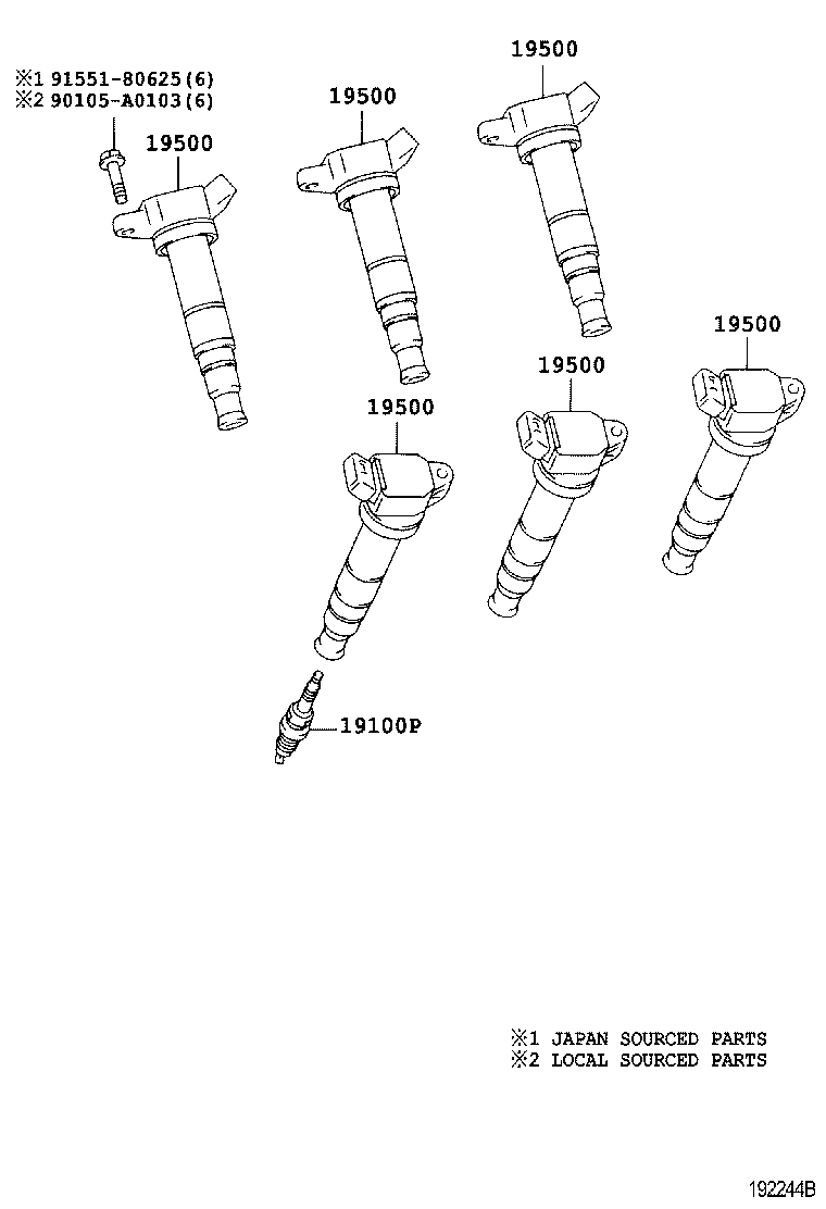  RX330 350 NAP |  IGNITION COIL SPARK PLUG