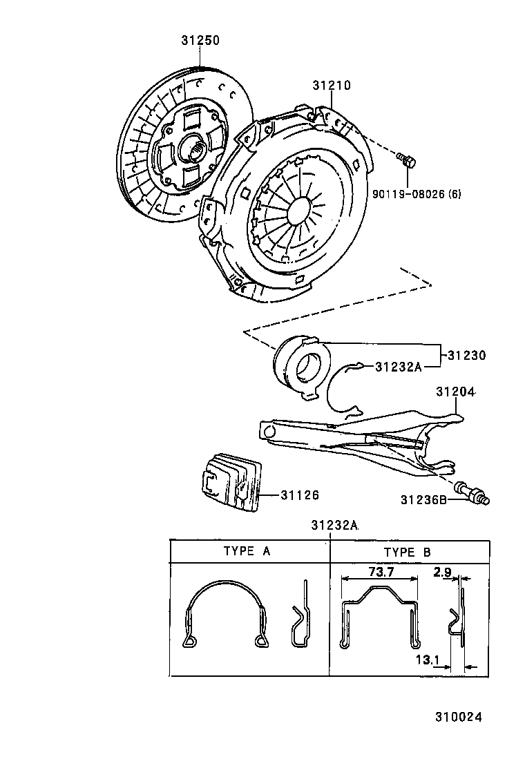  CAMRY NAP |  CLUTCH RELEASE FORK