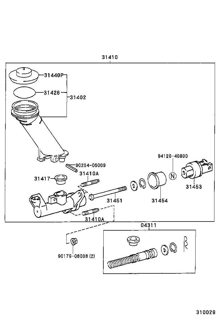  CAMRY NAP |  CLUTCH MASTER CYLINDER