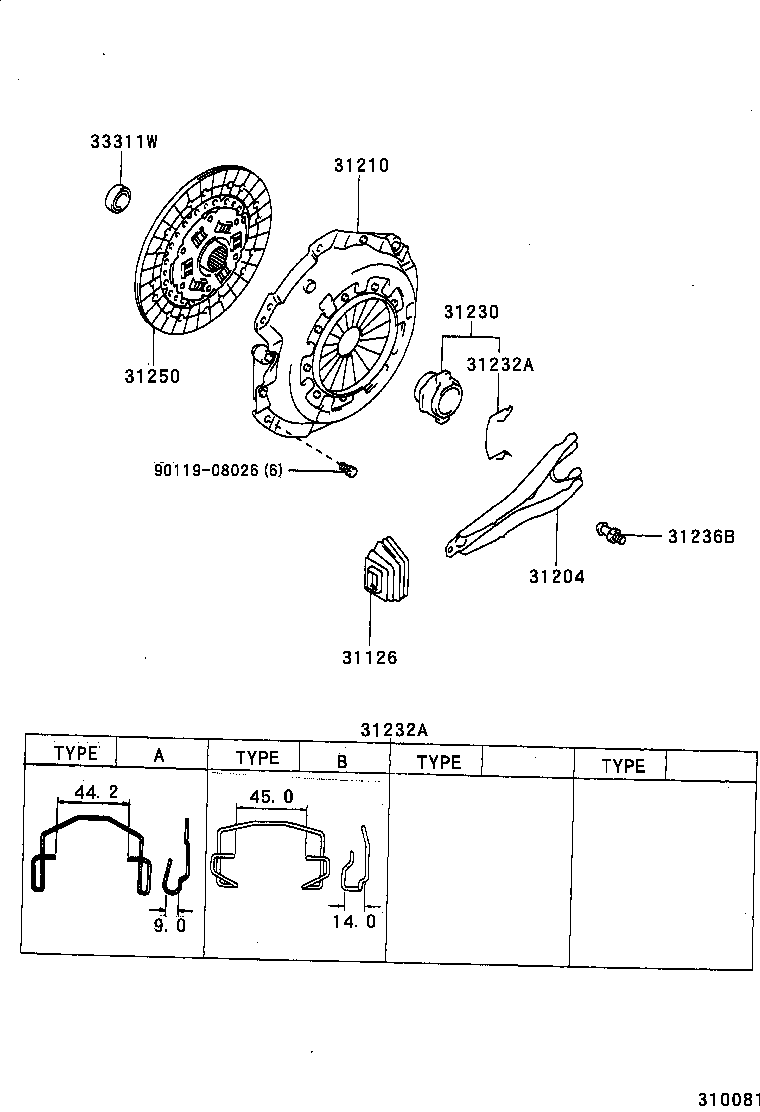 SC300 400 |  CLUTCH RELEASE FORK