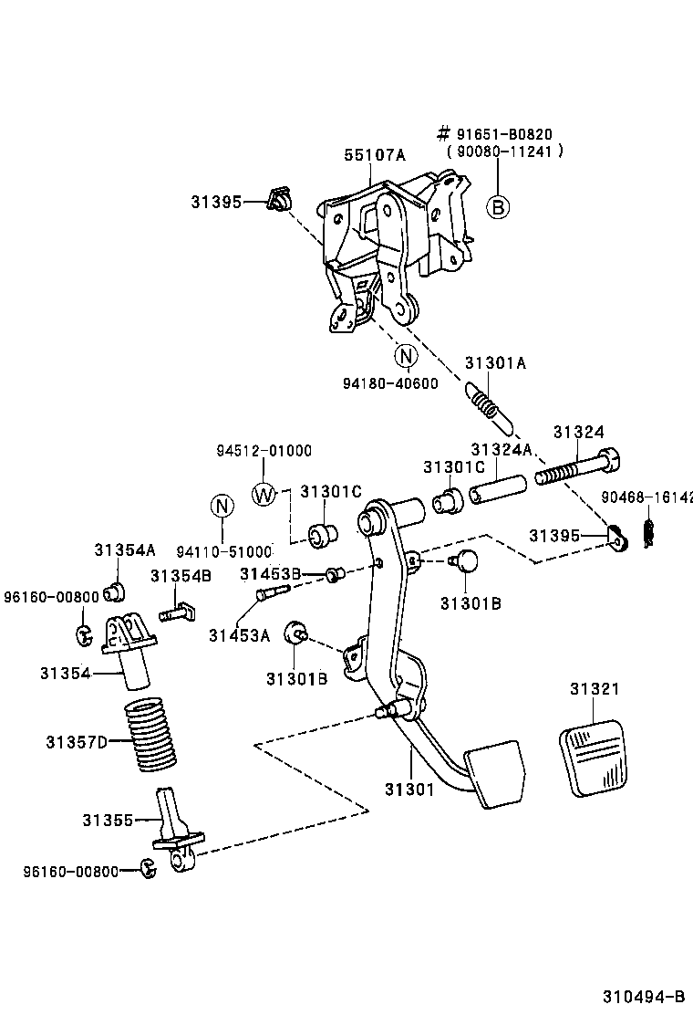  SOLARA |  CLUTCH PEDAL FLEXIBLE HOSE