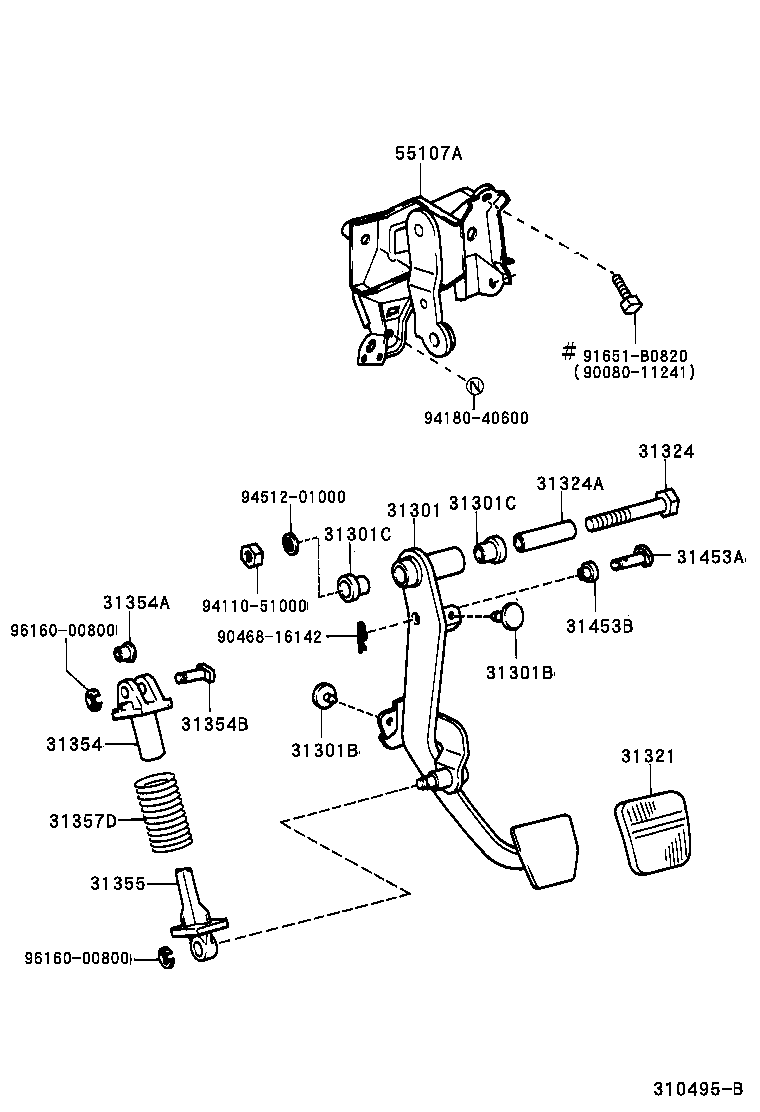  SOLARA |  CLUTCH PEDAL FLEXIBLE HOSE