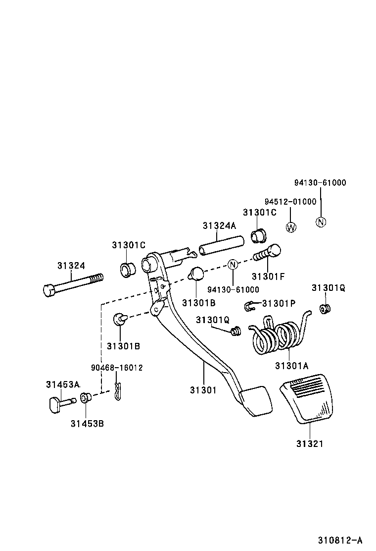  HILUX 2WD |  CLUTCH PEDAL FLEXIBLE HOSE