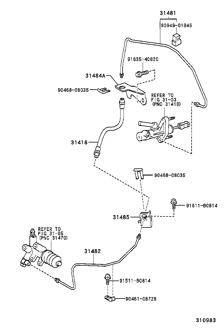  YARIS FRP |  CLUTCH PEDAL FLEXIBLE HOSE