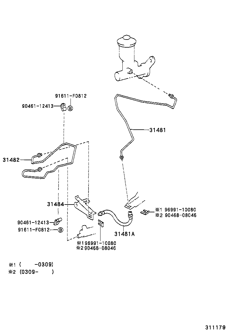  TACOMA |  CLUTCH PEDAL FLEXIBLE HOSE