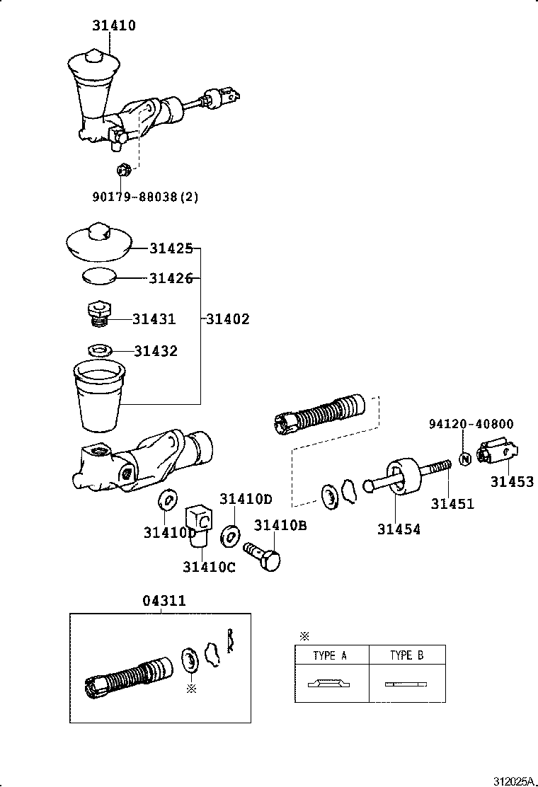  MR2 |  CLUTCH MASTER CYLINDER