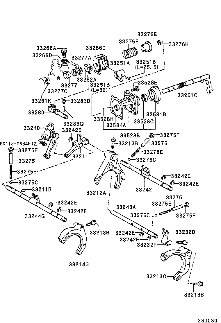  CAMRY NAP |  GEAR SHIFT FORK LEVER SHAFT MTM