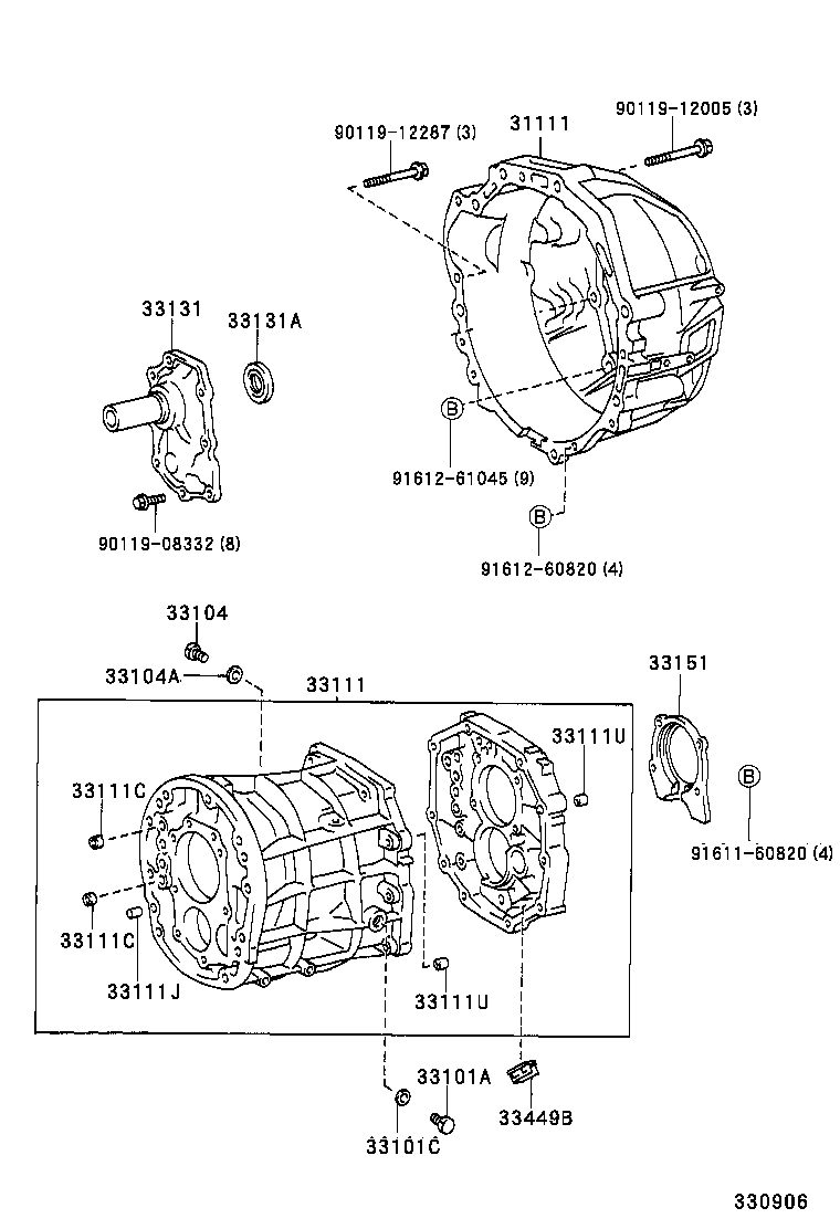  4RUNNER |  CLUTCH HOUSING TRANSMISSION CASE MTM