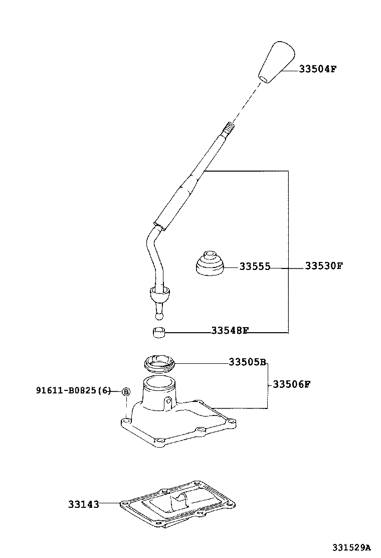  HILUX 2WD |  SHIFT LEVER RETAINER